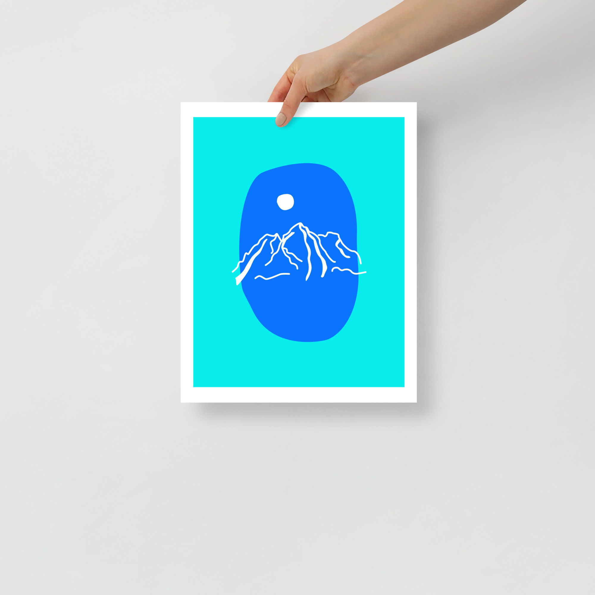 Mount Begbie Revelstoke Blue Poster