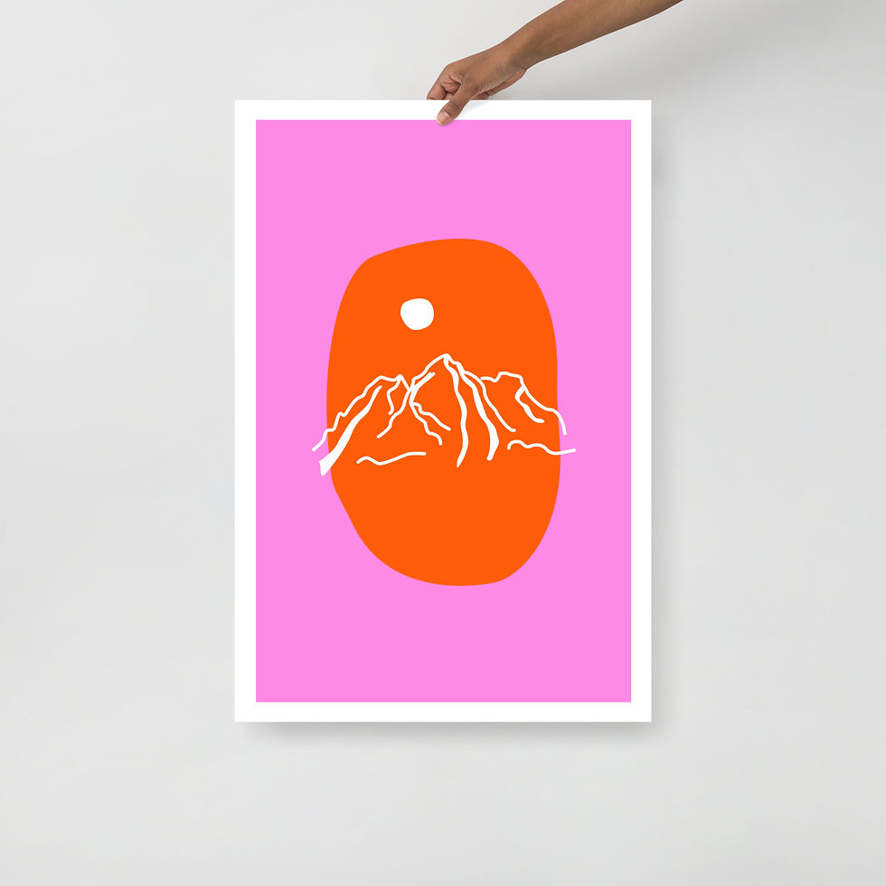 Thumbnail: Mount Begbie Revelstoke Pink Poster