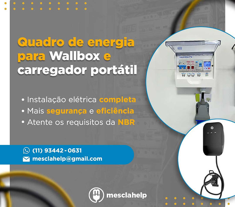instalação de Carregador de carro elétrico