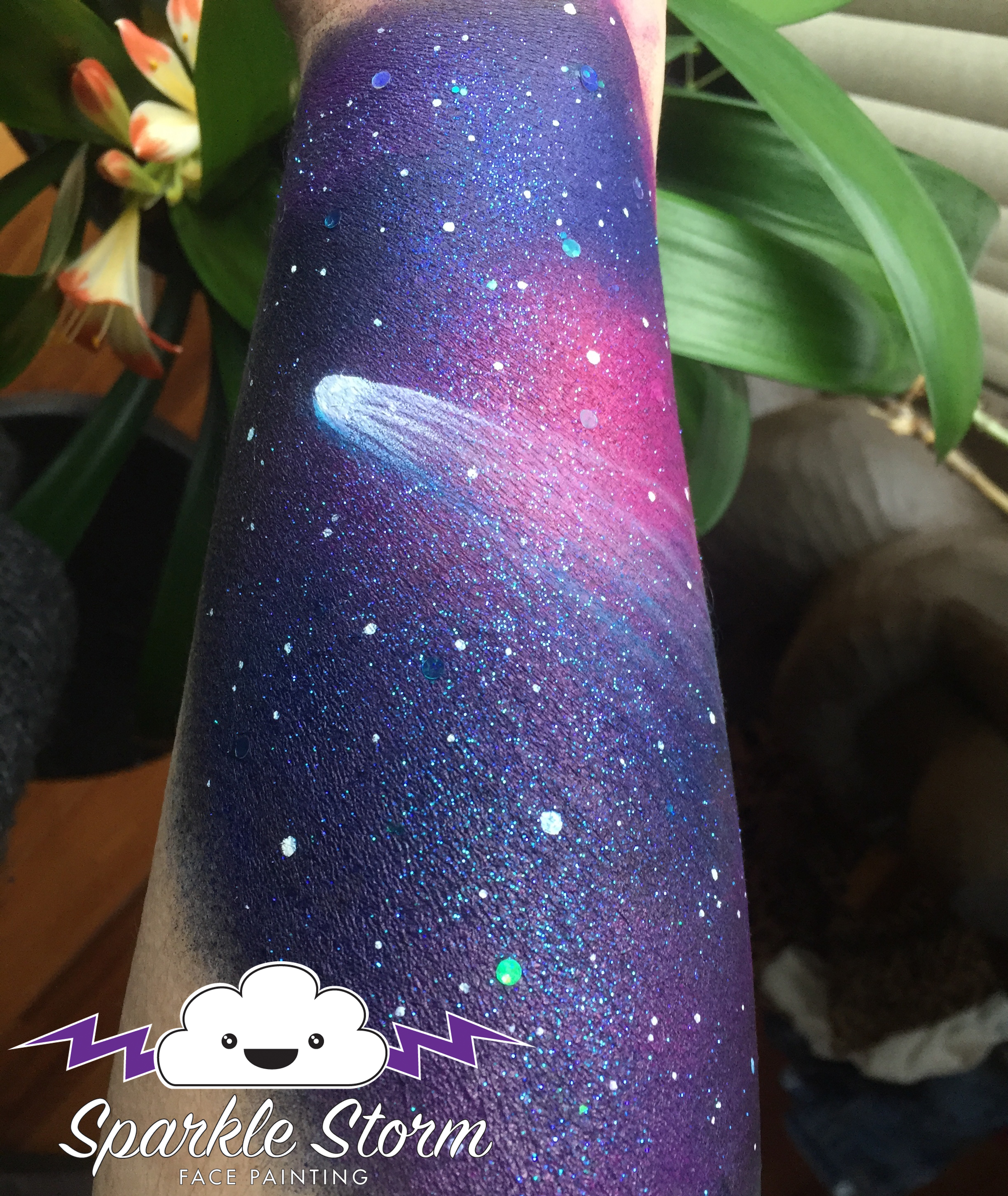 sparkle storm face painting
