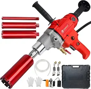 Gtonksye Diamond Core Drill Machine, Handheld Dry and Wet Core Drill Rig