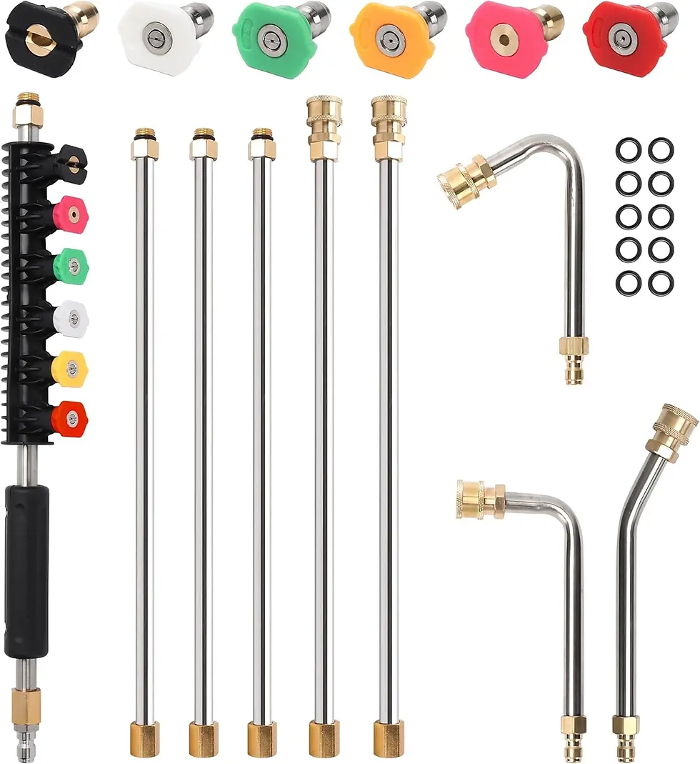 Nine Piece Pressure Washer Extension Wand Upgrade Kit