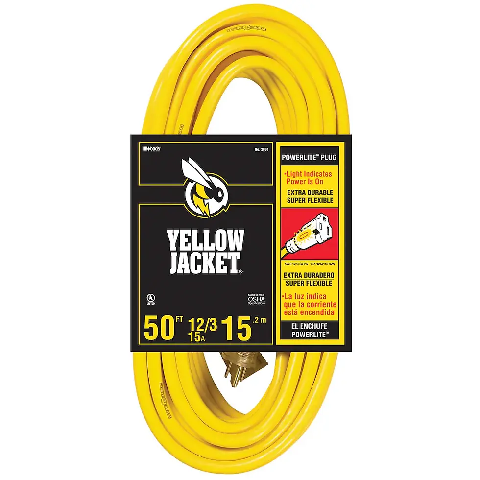 Yellow Jacket 2884 12/3 Heavy Duty Extension Cord with GFCI