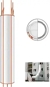 15 Ft Construction Trash Chute with Steel Ring Top