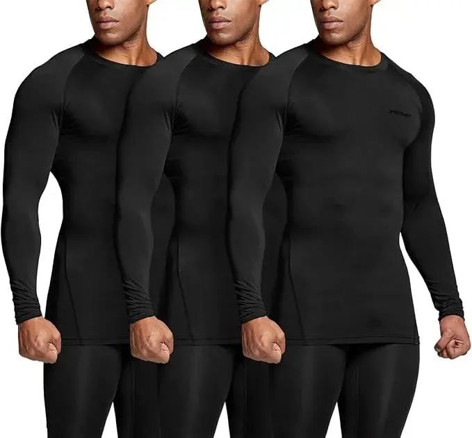 TSLA Men’s UPF 50+ Long Sleeve Rash Guard Shirt