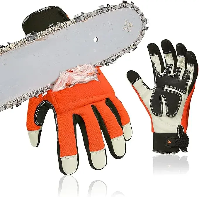 Vgo 12‑Layer Chainsaw and Brush Clearing Gloves
