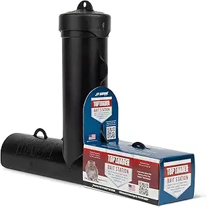 Top Loader Black Plastic Bait Station – Durable, Tamper‑Resistant