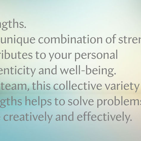 Strengths