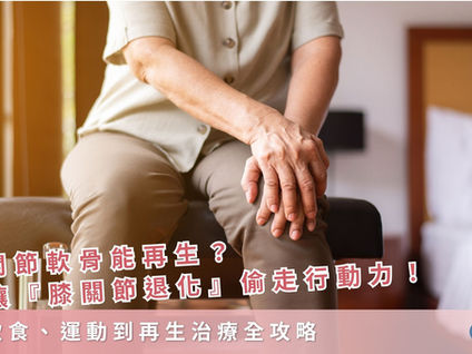 膝關節軟骨能再生？別讓膝關節退化偷走行動力！從飲食、運動到再生治療全攻略