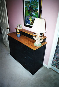 Dresser Black Aniline Dye Maple with Wor