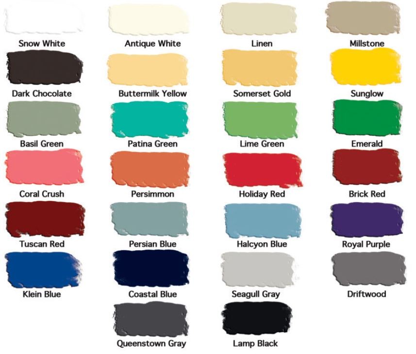 General Finishes Color Chart