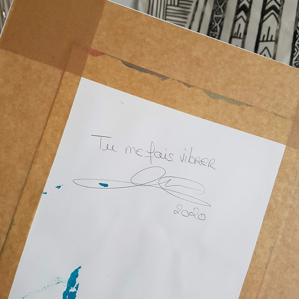Miniature : TU ME FAIS VIBRER - peinture originale sur papier (24x30cm)