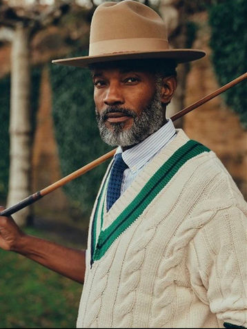 Photo of actor and model Quintin Mims in a Banana Republic Ad