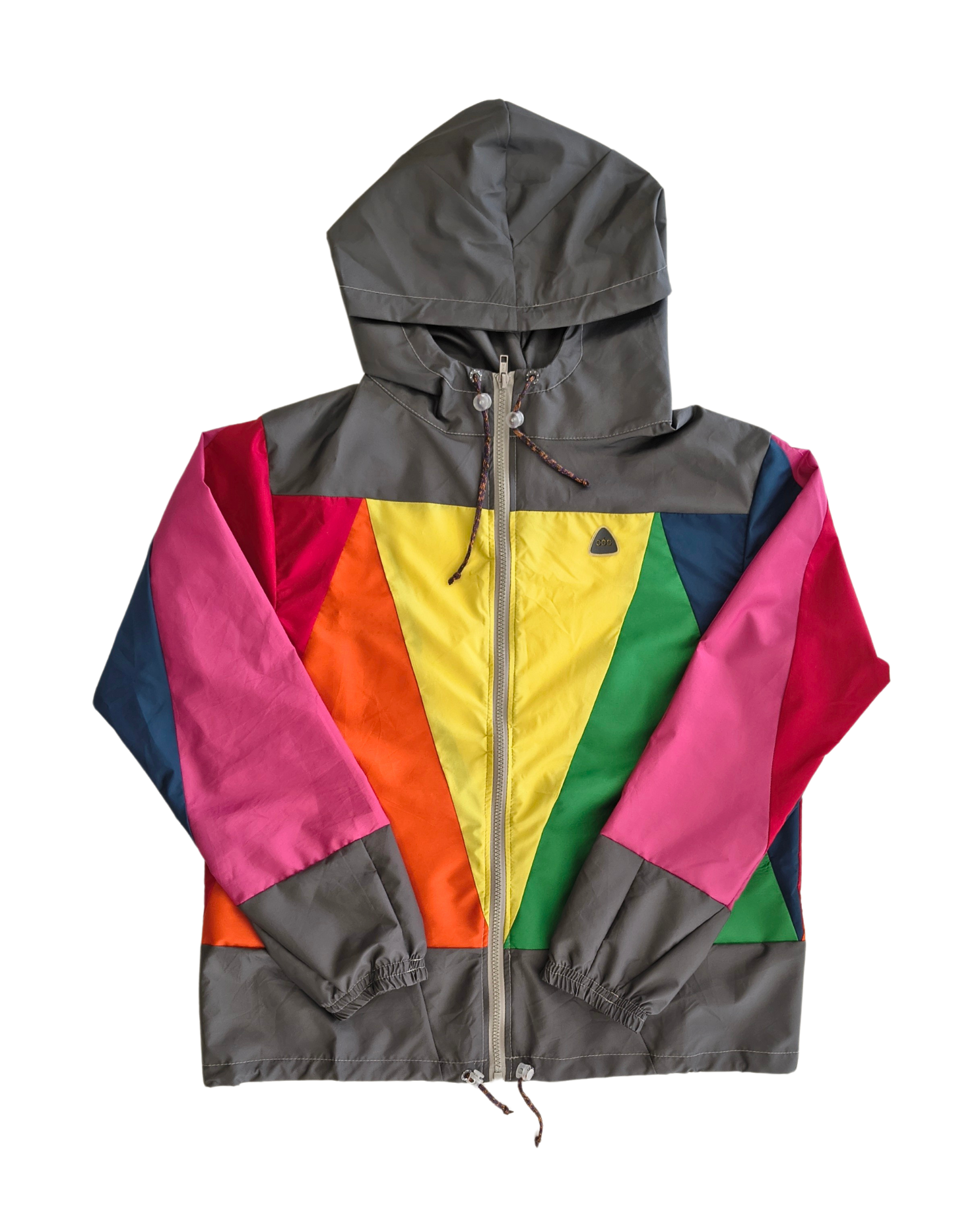 Jaqueta Corta Vento Samantha Arco-íris com Cinza