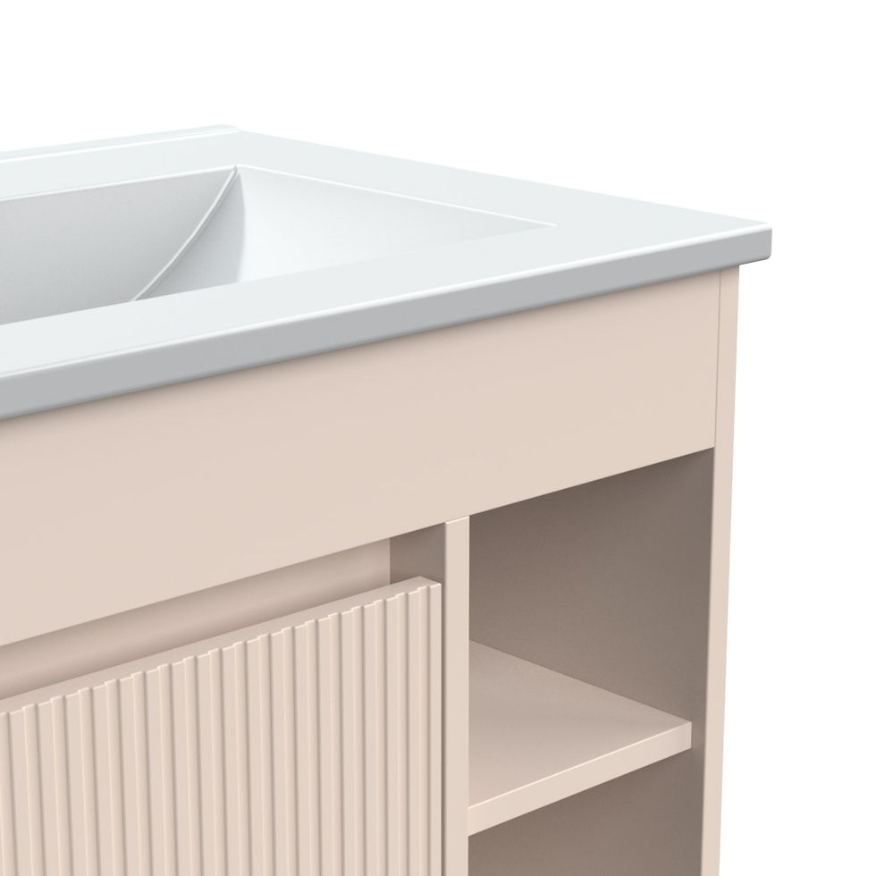 Miniatura: Conjunto Mueble Elevado Marsella Greige 60 *46 Acanalado