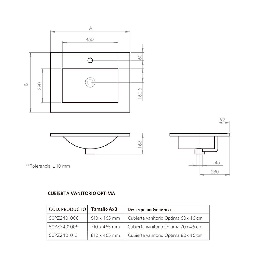 Miniatura: Conjunto Mueble Elevado Lille Lenga 70 x 46 Texturizado