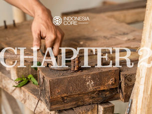 Hands crafting wooden structure, symbolizing project foundations, land development and investment processes in Indonesia