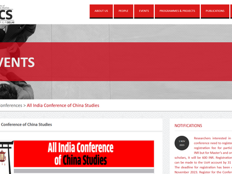 Panelist at the 2023 All India Conference of China Studies (ICS)