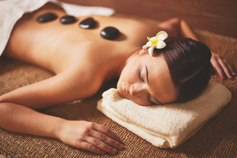 Soap massage - Inside steam room