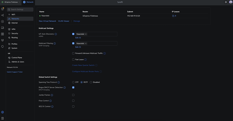 Unif interfejs Networks