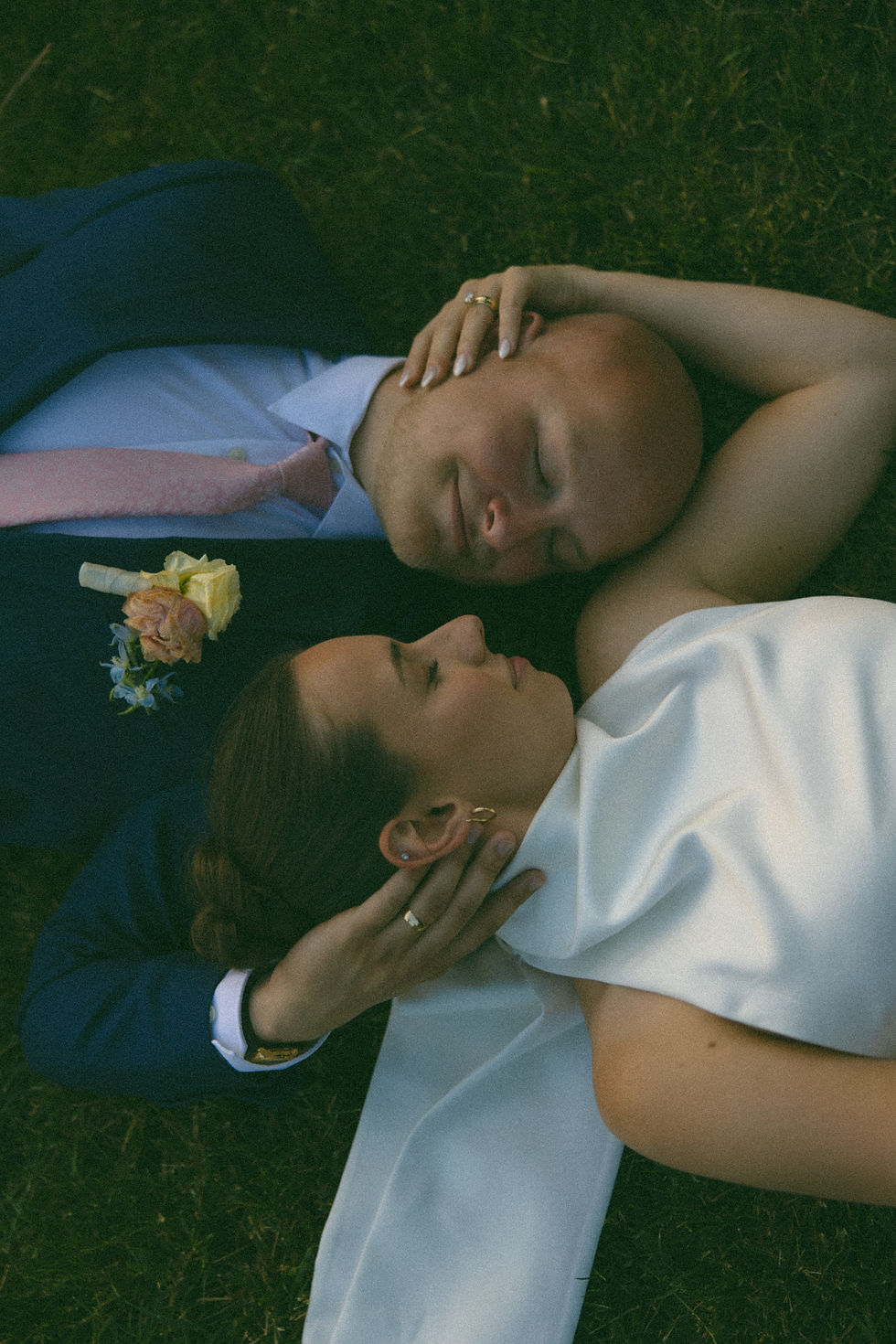 Mara bride, Madison, and her groom on their wedding day.