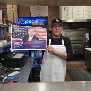 District 13th business owners with Joel