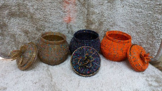 Thumbnail: BEADED JEWELRY BOX