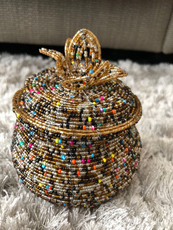 Thumbnail: BEADED JEWELRY BOX