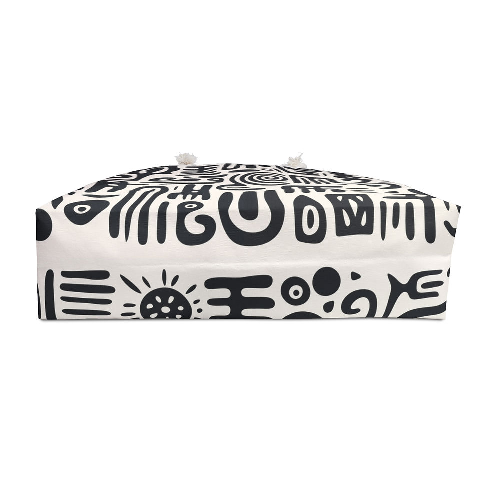 Thumbnail: Black and White Afrocentric Weekender Bag