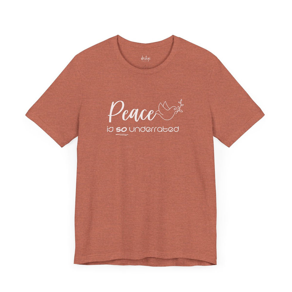 Thumbnail: Peace is Underrated Unisex Jersey Short Sleeve Tee