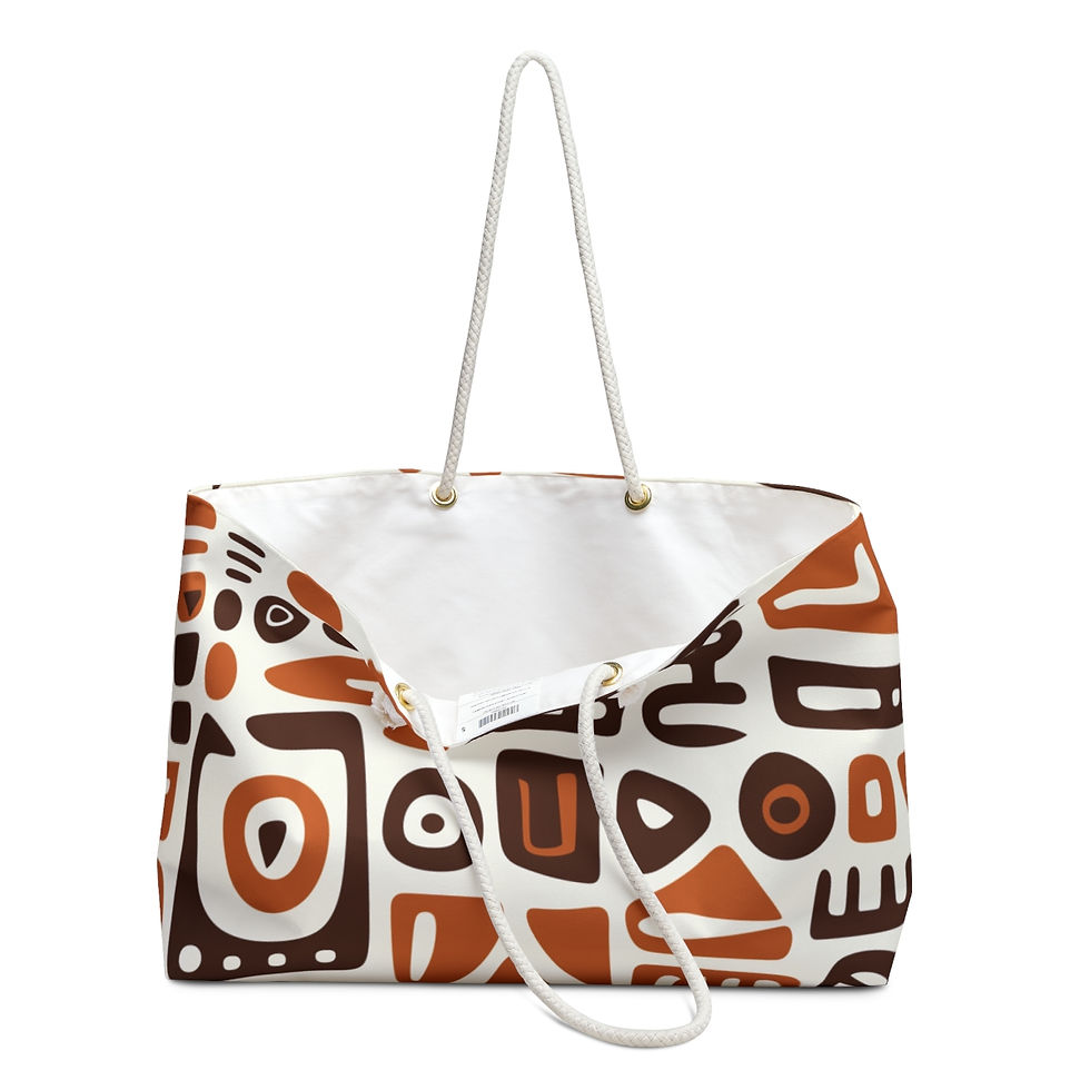 Thumbnail: Orange and Brown Afrocentric Weekender Bag