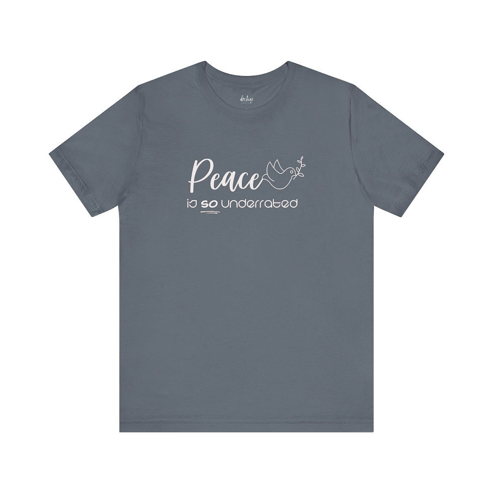 Thumbnail: Peace is Underrated Unisex Jersey Short Sleeve Tee