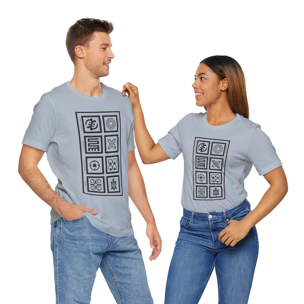 Thumbnail: Adinkra Block Unisex Jersey Short Sleeve Tee - Lighter Colors