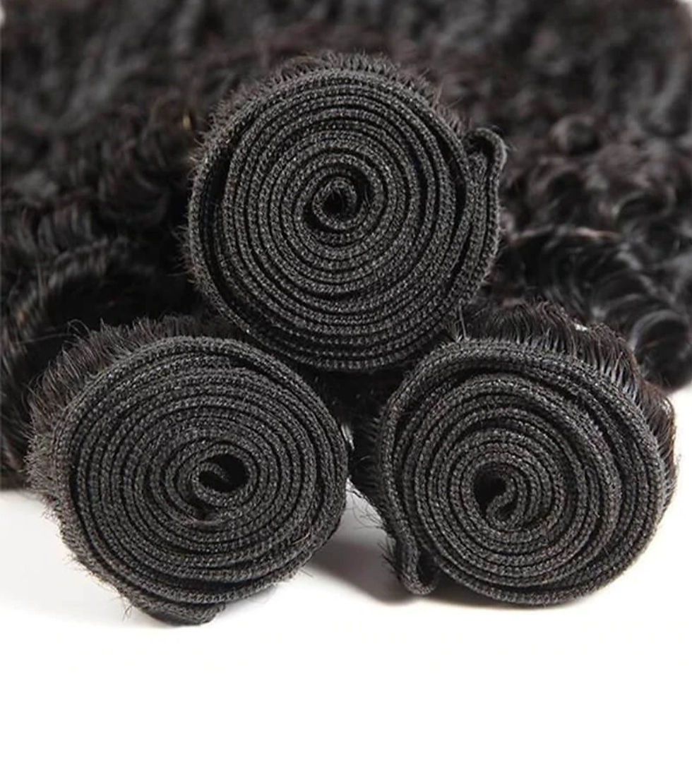 Miniatura: Kinky Curly 3 bundles with 4*4 Lace Closure
