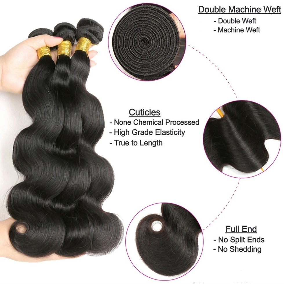 Thumbnail: 6*6 Body Wave Lace Closure with 3 bundles