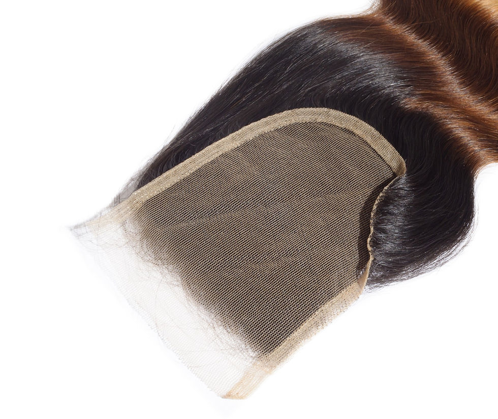 Thumbnail: Ombre (1B/4/27) Body Wave 3 Bundles with  4*4 Lace Closure