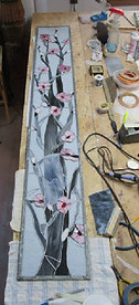 Cherry Blossom stained glass repair