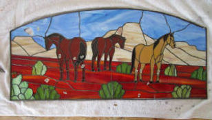 Horse stained glass repair