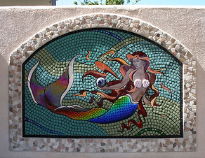 Mermaid mosaic by ABQ Art Glass