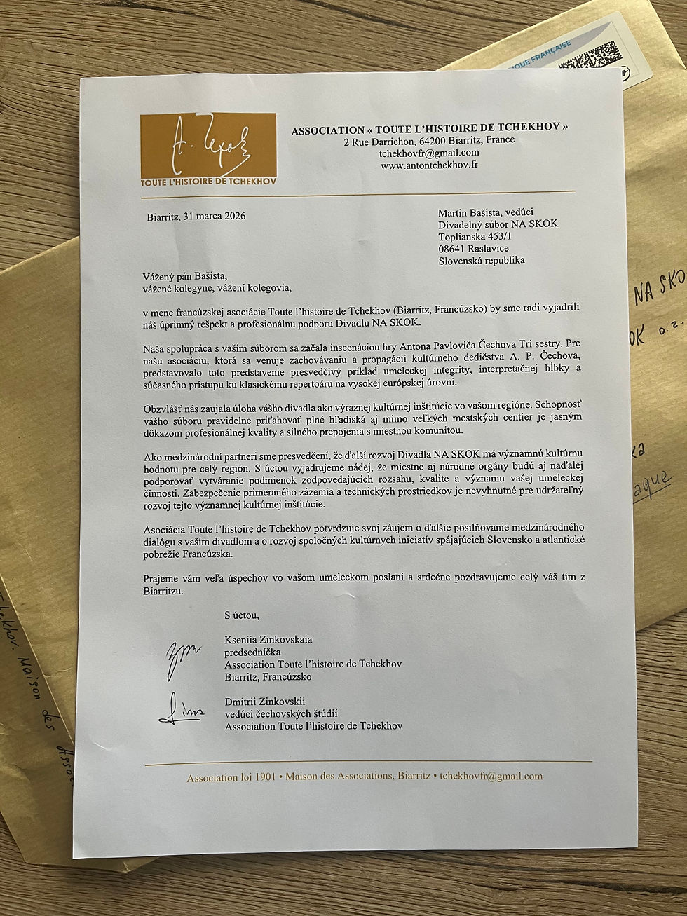 Dnes nám prišiel list z Francúzska