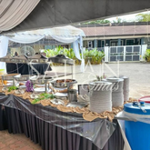 Halal catering for jamuan kecil with simple menu and tableware