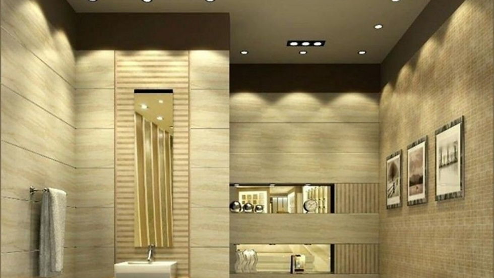 L box plaster ceiling with downlight combo for cozy family area