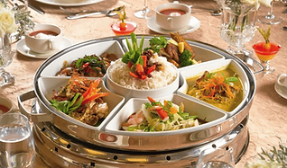 Catering food neatly arranged for wedding buffet in Kuala Lumpur