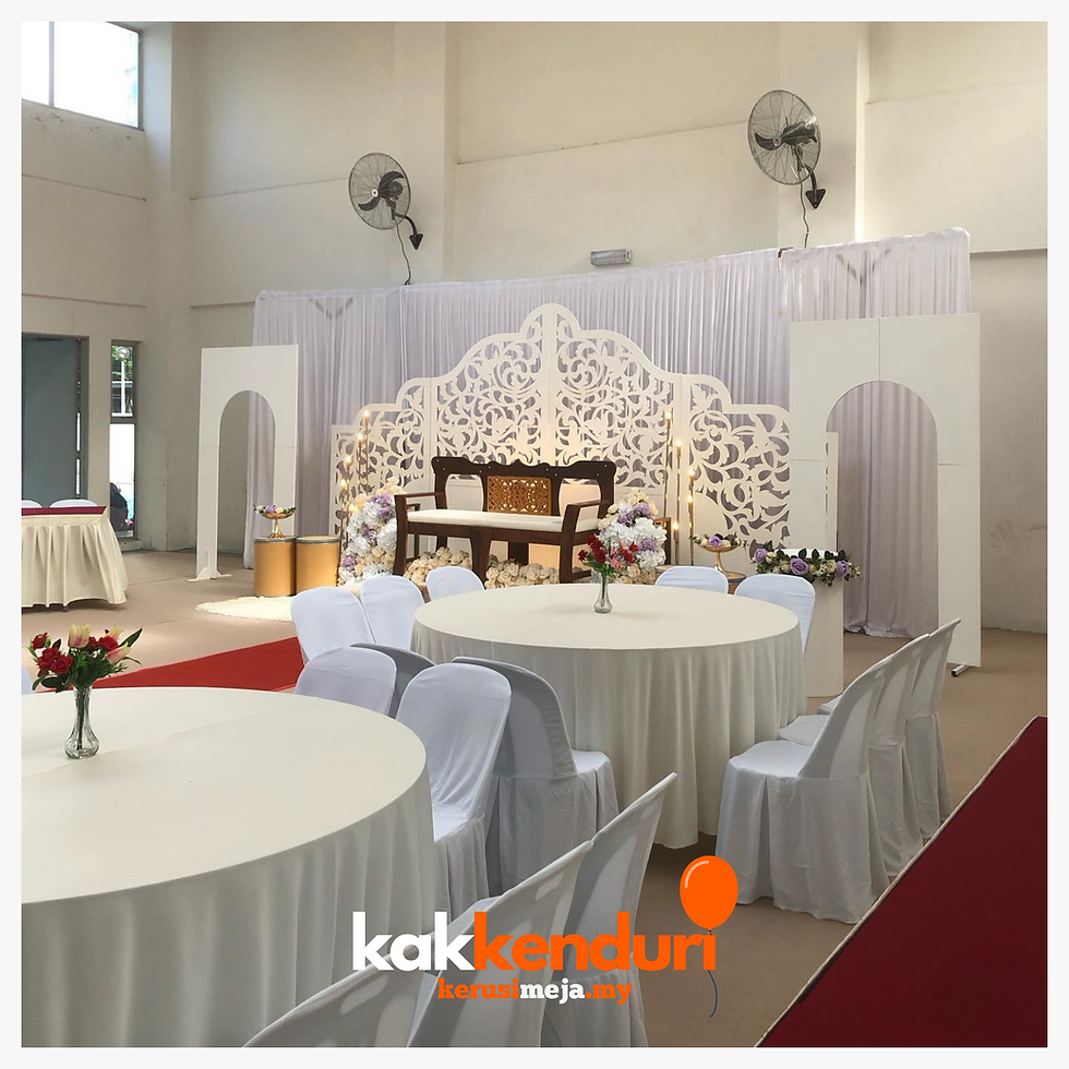 White plastic chair rental in Shah Alam for kenduri