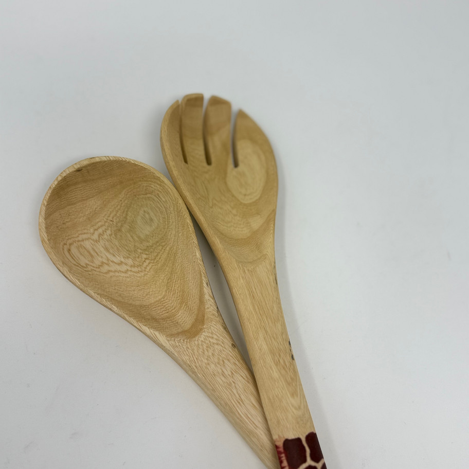 Handcrafted Wooden Giraffe Stew Spoon scoop view