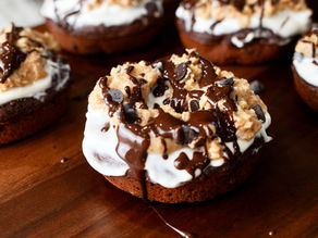 Chocolate Banana Donuts with Cream Cheese Icing