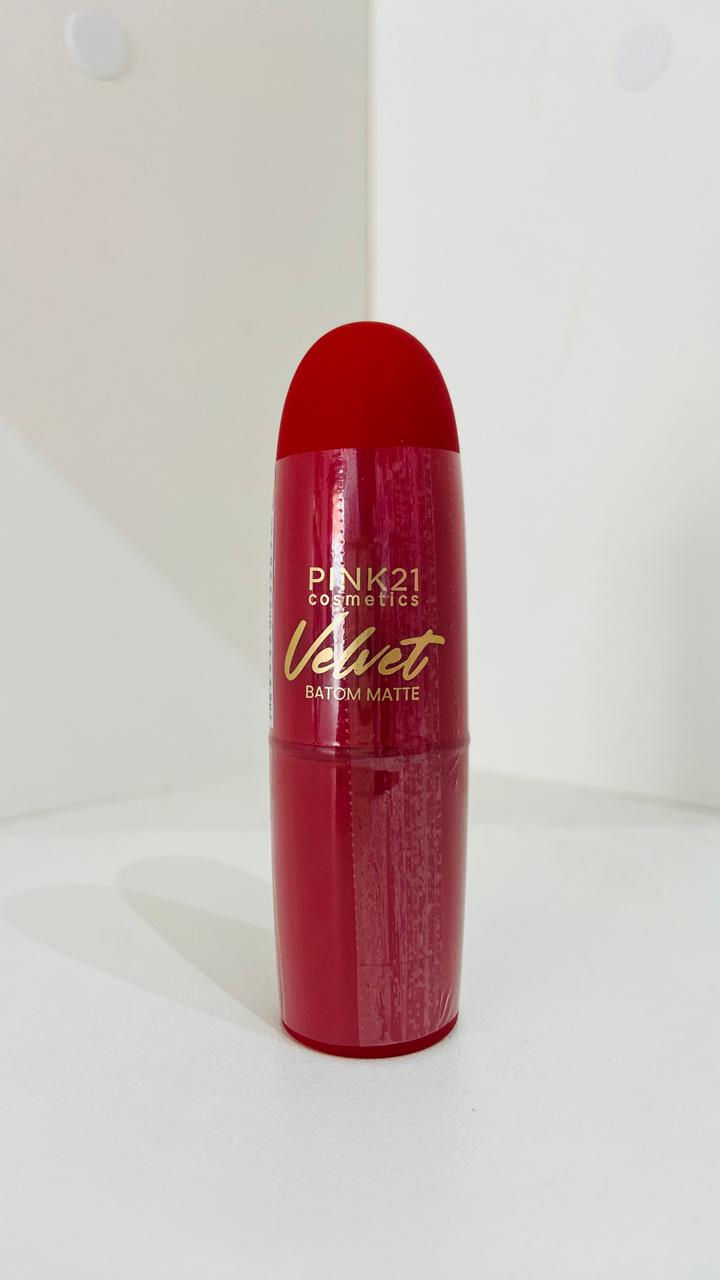 Miniatura: Batom Velvet Matte - Cores 01, 02, 03, 04, 05, 06, 07, 08, 10, 11