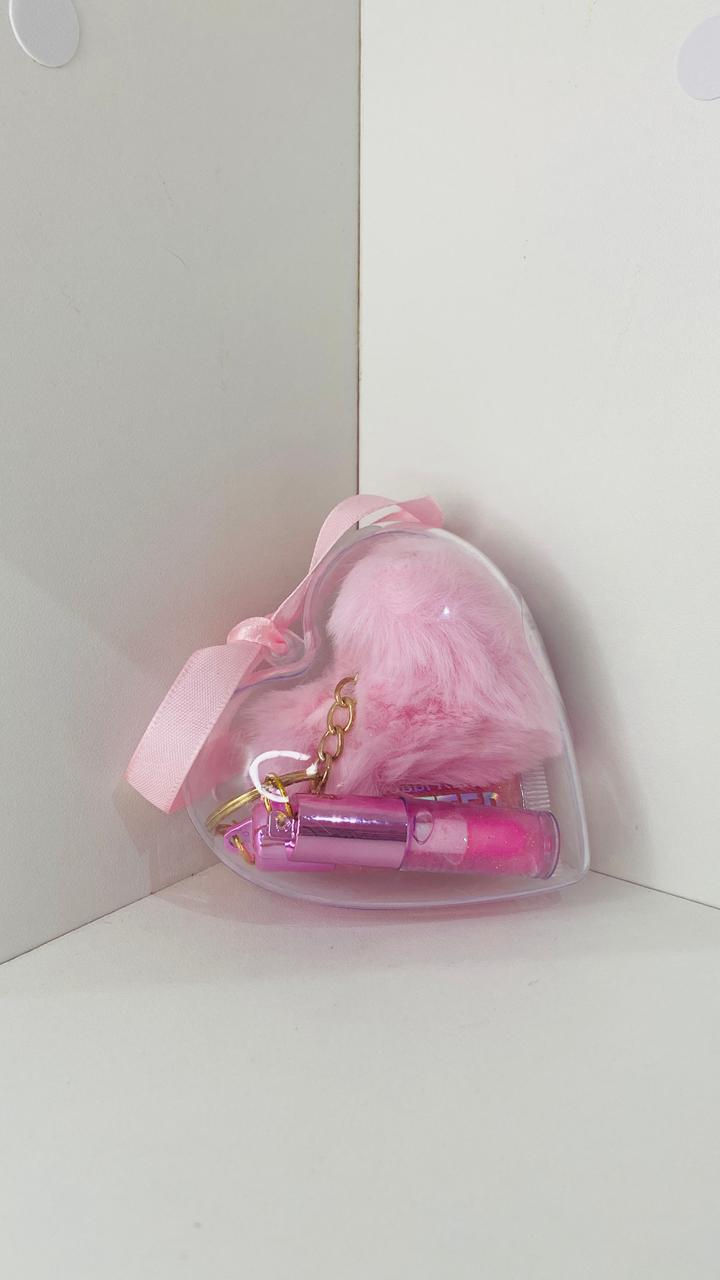 Lip Gloss Glitter - Coração