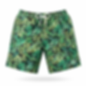 Sun Kulture Palm Island sustainable swim shorts — tropical Aruba palm print, recycled men's swimwear