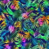 Colorful Palm Tree Leaves of the Palm Island Fiesta Short Print from the Sun Kulture Short Collection